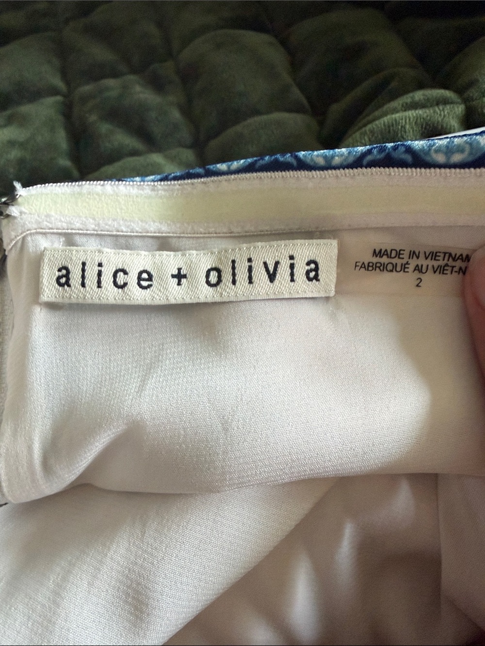 Alice+Olivia Blue Kelly Square Bust Mini Dress Size 2 - Picture 8 of 10